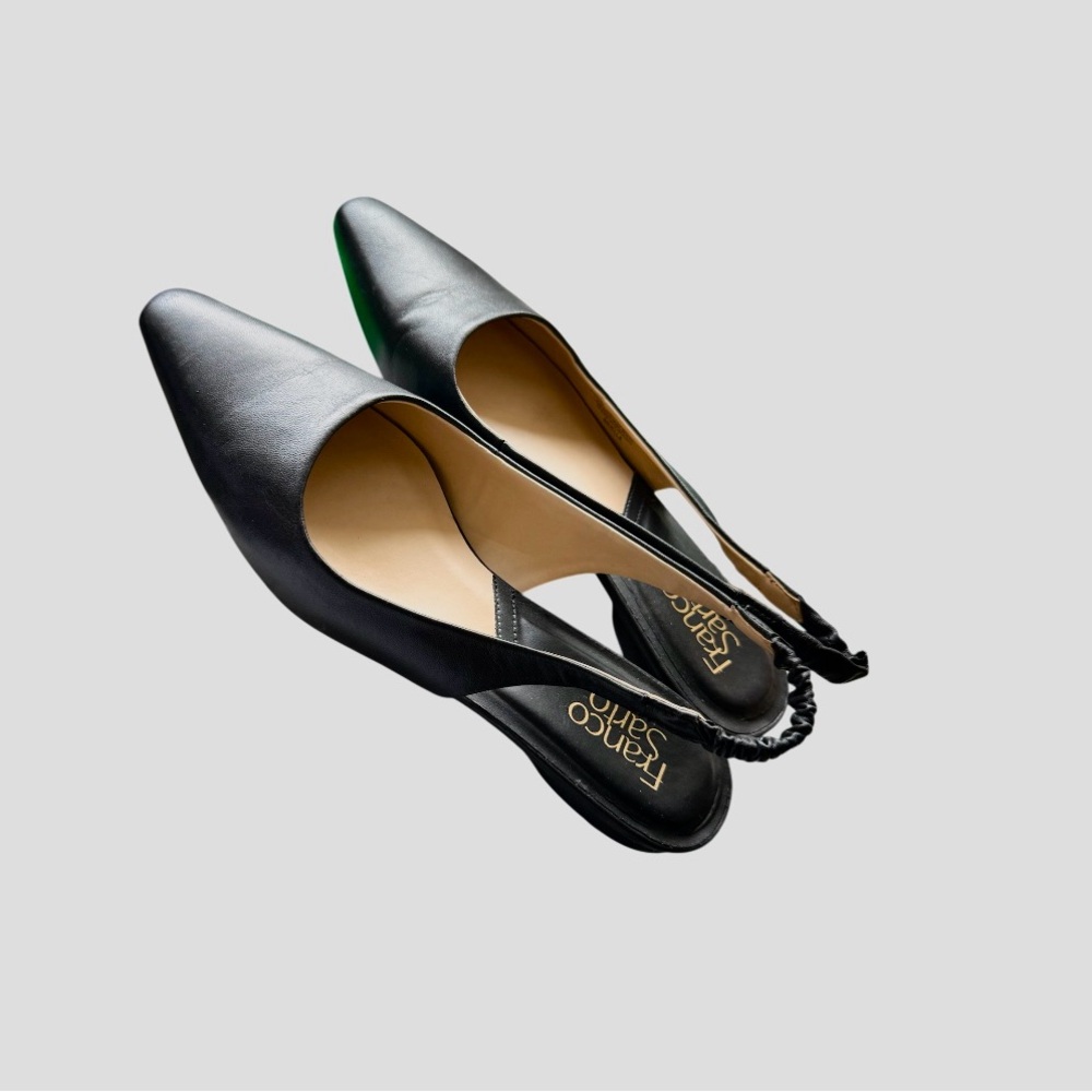 Black Slingback Franco Sarto Pumps - Picture 2 of 5